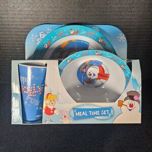 Vintage Frosty The Snowman Child's 3 Piece Melamine Set by K Care New Old Stock
